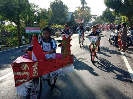 Lomba Sepeda Hias tingkat SD Se-kecamatan Kubtambahan dalam rangka menyabut HUT RI ke 73th